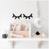 1 Pair Cute wood eyelash wall ornament home Home Furnishing baby room pose decorative Sleepy eyes wooden ornaments kids present