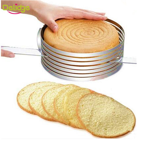 1 pc Adjustable Cake Cutter Round Shape Bread Cake slicer Adjustable Layered Cake Slicer Mold Cutter Ring Tools