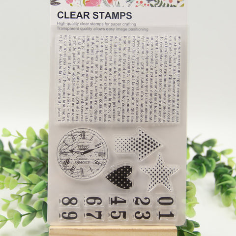 1 sheet DIY Number sign background Design Transparent Clear Rubber Stamp Seal Paper Craft Scrapbooking Decoration