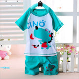 100% Cotton Baby Boys Girls Clothing Set Children Shirt + Pants Set Kids Cartoon Clothes Casual Suits 5 Design 2015 Summer