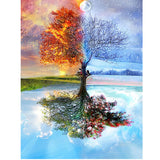 100% Full DIY 5D Diamond Painting Seasons Tree Cross Stitch Diamond Embroidery Patterns rhinestones Diamond Mosaic