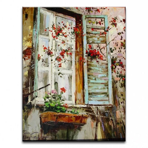 100% hand painted oil painting Home decoration high quality landscape knife painting pictures