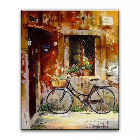 100% hand painted oil painting Home decoration high quality landscape knife painting pictures