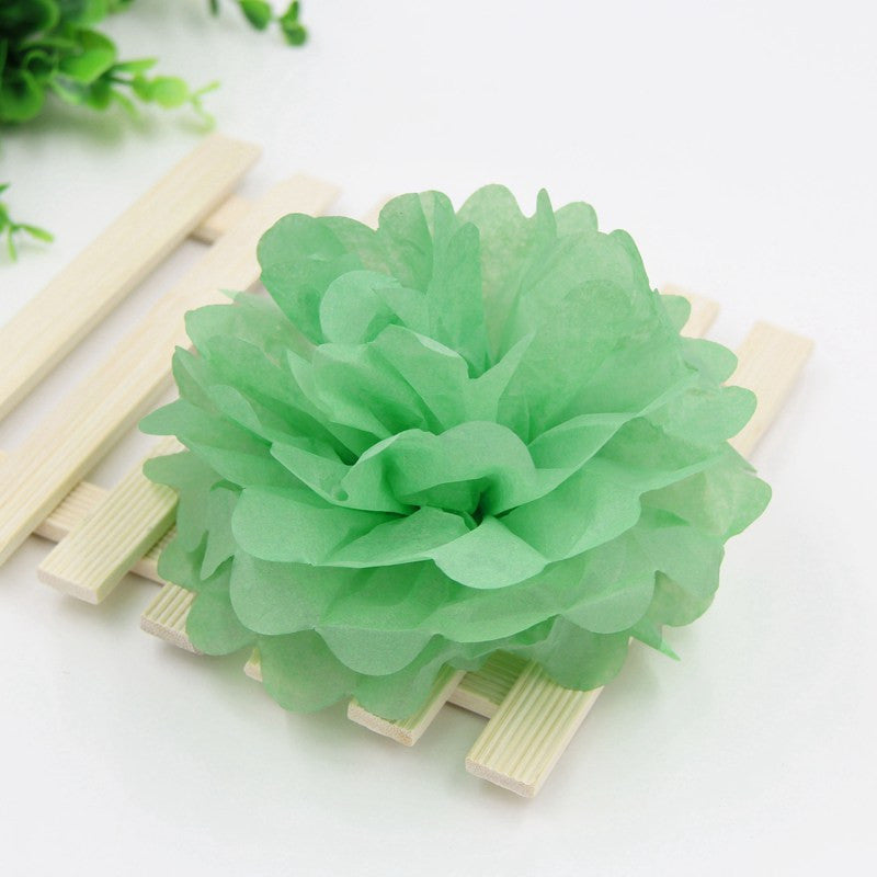 10pcs Hot selling 6“ (15cm) Wedding Decorative Props Tissue Paper Pompoms Pom Poms Balls Wedding Party Home Decoration