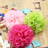10pcs Hot selling 6“ (15cm) Wedding Decorative Props Tissue Paper Pompoms Pom Poms Balls Wedding Party Home Decoration