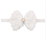 12Clrs Fashion children kids Baby girls Pearl & 2-layer Rose Flowers Bowknot Headband Headwear Hair Band Head Piece Accessories