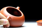 150CC  Zisha Masters Handmade Teapot Ore Mud Zhu Flat Ball Peony Portrays Purple Clay Beauty Xishi Tea Pot Kettle Gift Box
