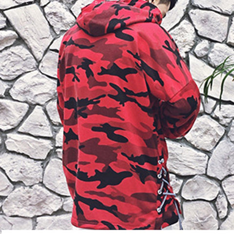 HEYGUYS HOT 2017red blue camouflage hoodie men fashion sweatshirts brand orignal design casual  pullover for me autumn
