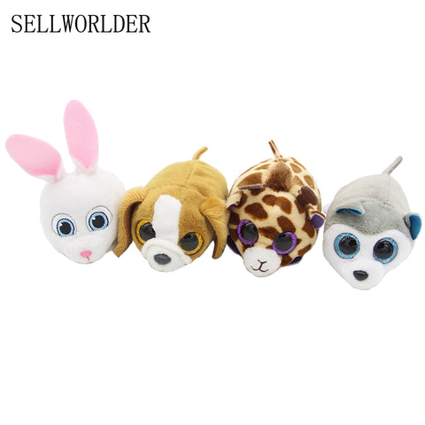 SELLWORLDER 1pcs Ty Beanie Boos Original Big Eyes 8cm TSUM TSUM Dog Cats Pets Plush Animal Dolls & Accessories Stuffed Toys
