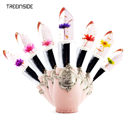 Brand Long Lasting Moisturizer Transparents Flower Lipstick Cosmetics Waterproof Temperature Change Color Jelly Lipstick Balm