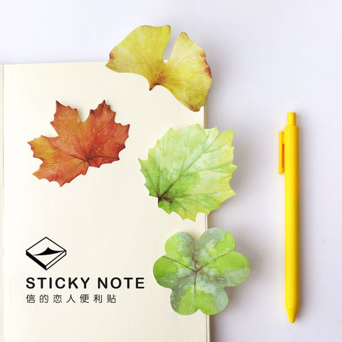 4 pcs/Lot Vintage leaf sticky note Green plant post it memo pad bookmark Stationery Office accessories School supplies 6112