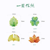 4 pcs/Lot Vintage leaf sticky note Green plant post it memo pad bookmark Stationery Office accessories School supplies 6112