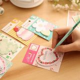 1PC/lot flower heart Notepad / memo pads /Notes Index Flag Sticky Notes / label/message post marker/ bookmark/office and school