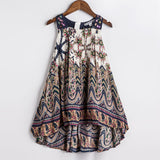 Summer Dress 2016 New Brand Kids Print Party Dress for Girls Children Bohemian Fashion Clothes