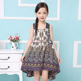 Summer Dress 2016 New Brand Kids Print Party Dress for Girls Children Bohemian Fashion Clothes