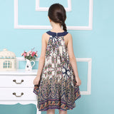 Summer Dress 2016 New Brand Kids Print Party Dress for Girls Children Bohemian Fashion Clothes