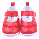 Natebaby Foreign Trade Wholesale Environmental PU Embroidery Baby Shoes 0-1 - Year - Old Toddler Baby Shoes 1650 NA1168