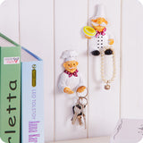 LMETJMA 2pcs/lot Cute Self Adhesive Wall Plug Holder Self Adhesive Plug Hook Kitchen Plug Hanger KCBII011303X2