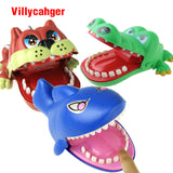 Large Bulldog Crocodile Shark Mouth Dentist Bite Finger Game Funny Novelty Gag Toy for Kids Children Play Fun
