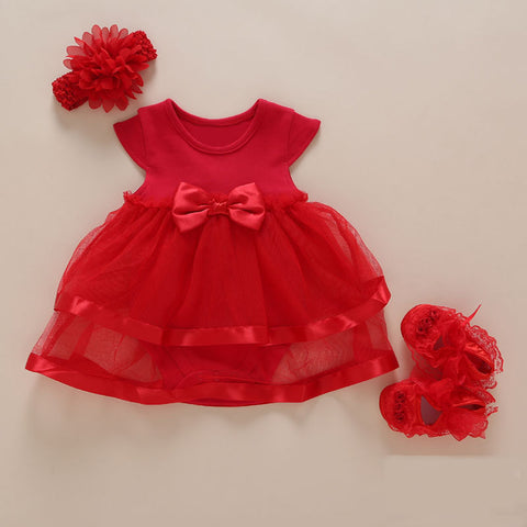 Baby Girls Infant Dress&clothes Summer Kids Party Birthday Outfits 1-2years Shoes Set Christening Gown Baby Jurk Zomer