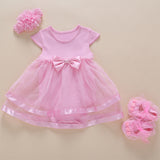 Baby Girls Infant Dress&clothes Summer Kids Party Birthday Outfits 1-2years Shoes Set Christening Gown Baby Jurk Zomer