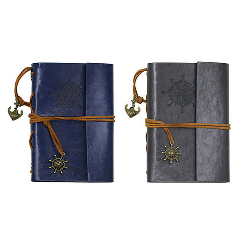 #1 Retro Anchor Faux Leather Cover Notebook Journal Traveler Book Diary Blank String