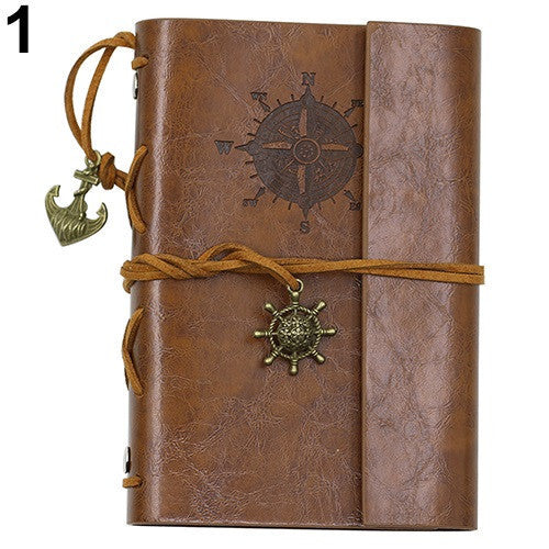 #1 Retro Anchor Faux Leather Cover Notebook Journal Traveler Book Diary Blank String