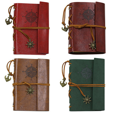 #1 Retro Anchor Faux Leather Cover Notebook Journal Traveler Book Diary Blank String