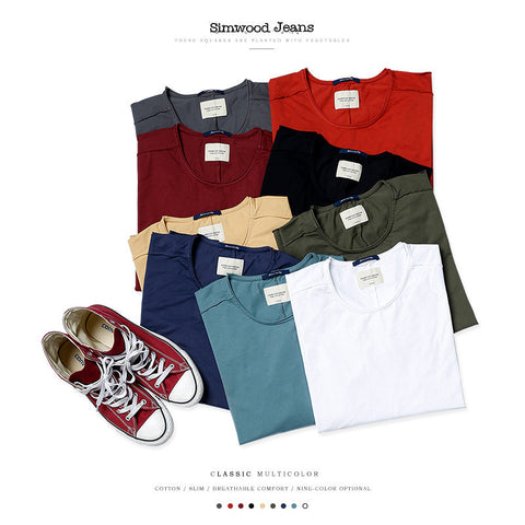 12th April SIMWOOD brand clothing 2017 new arrival  Spring long sleeve t shirt  men causal fashion young 100% cotton TL3505